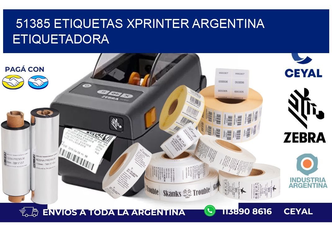 51385 etiquetas xprinter argentina ETIQUETADORA