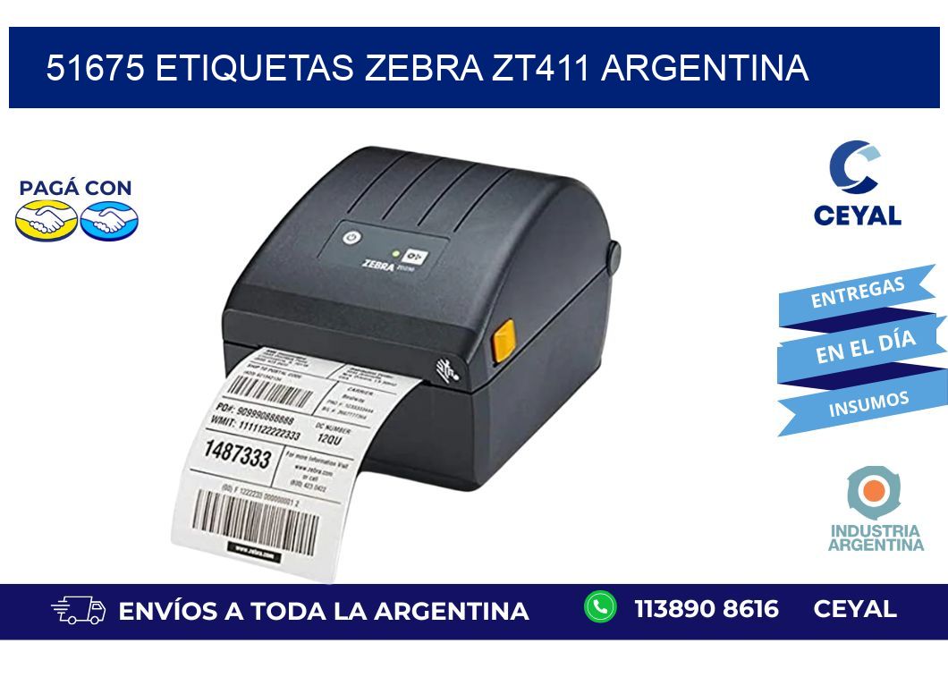51675 etiquetas zebra zt411 argentina
