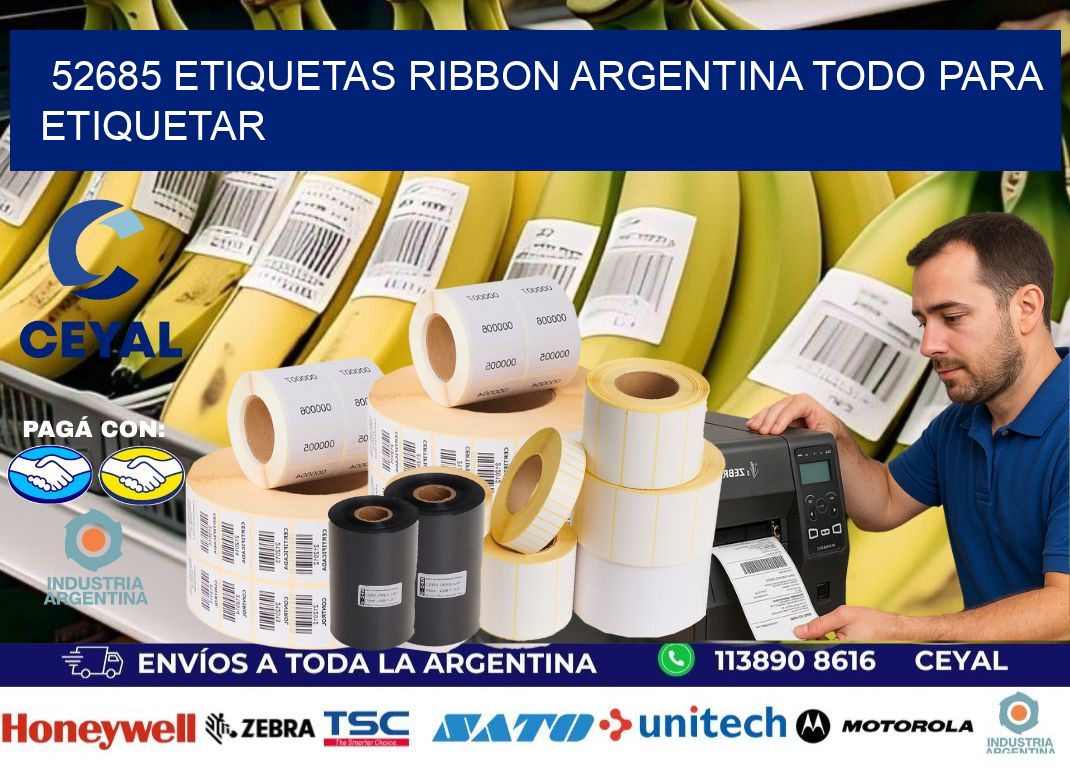 52685 etiquetas ribbon argentina TODO PARA ETIQUETAR