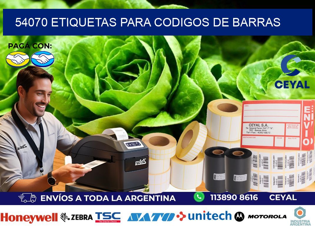 54070 ETIQUETAS PARA CODIGOS DE BARRAS