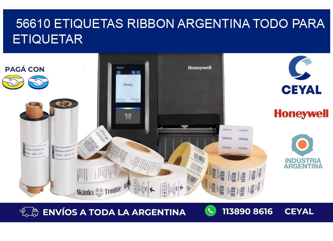 56610 etiquetas ribbon argentina TODO PARA ETIQUETAR