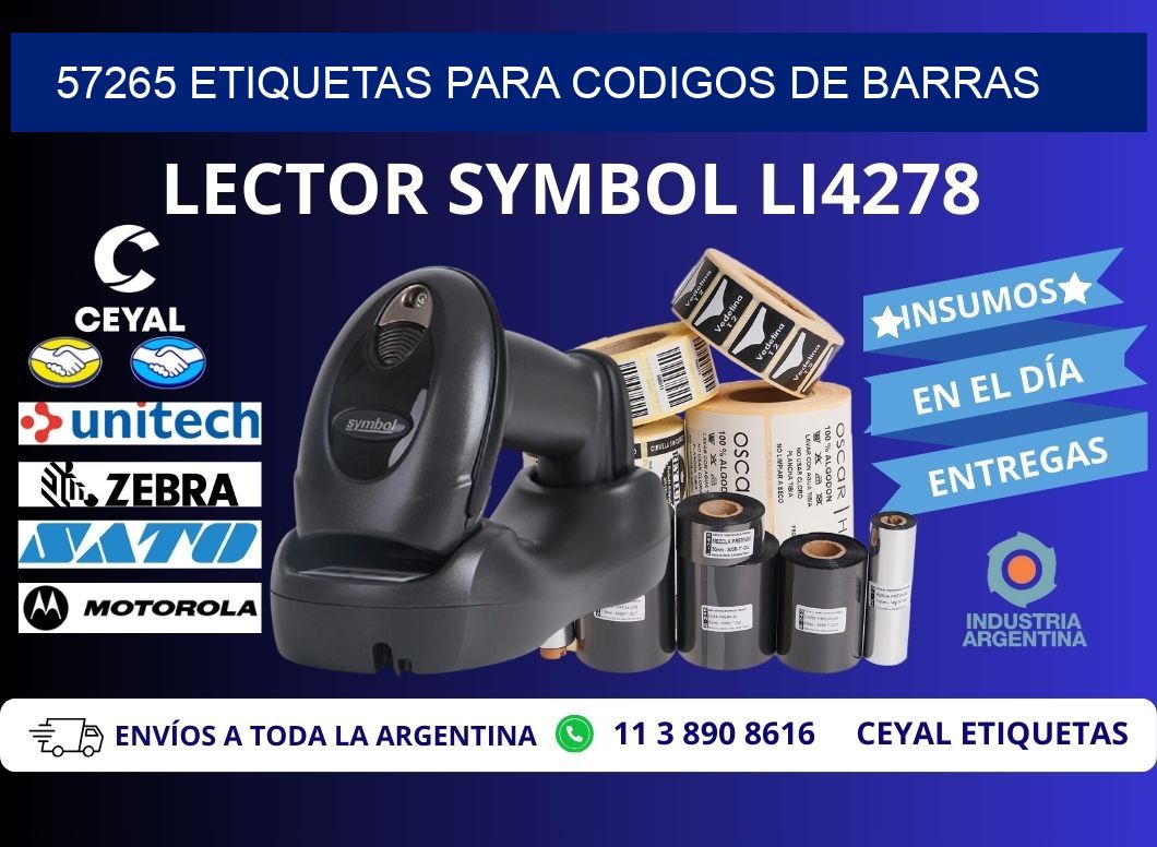 57265 ETIQUETAS PARA CODIGOS DE BARRAS