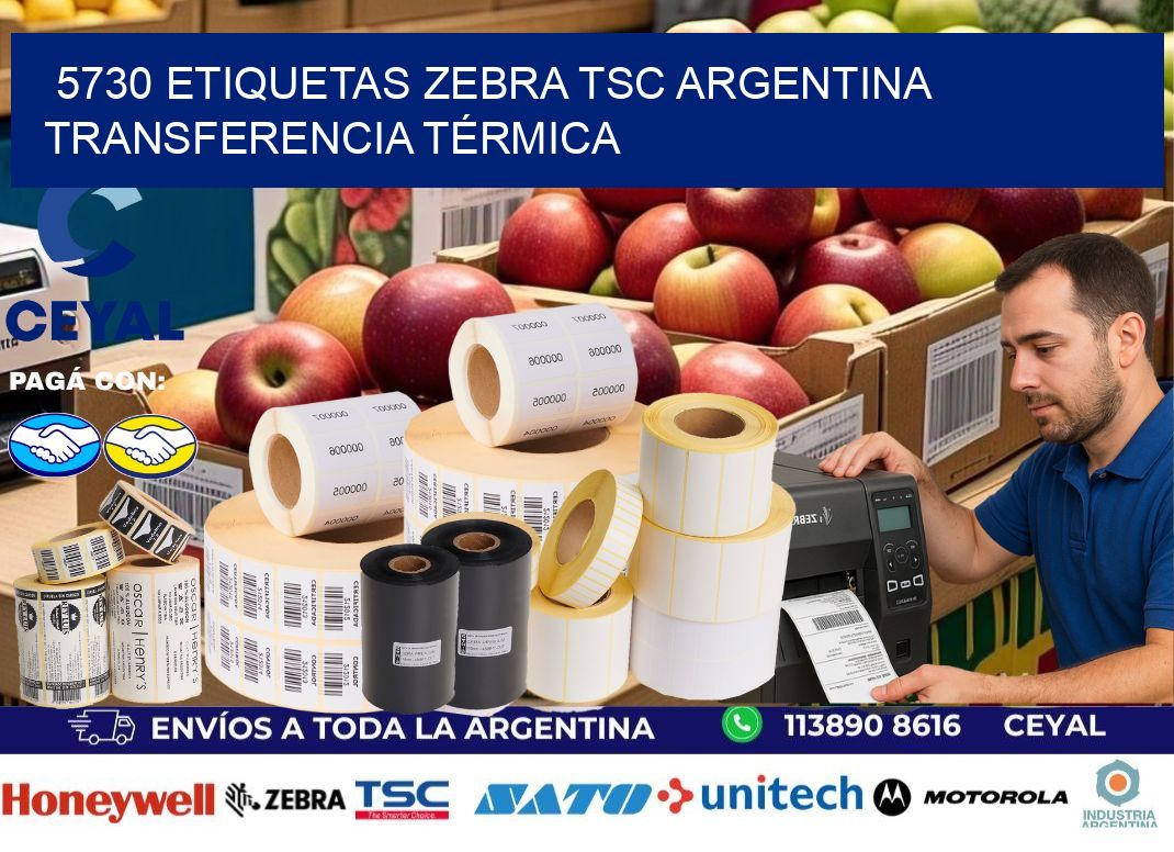 5730 etiquetas zebra tsc argentina TRANSFERENCIA TÉRMICA