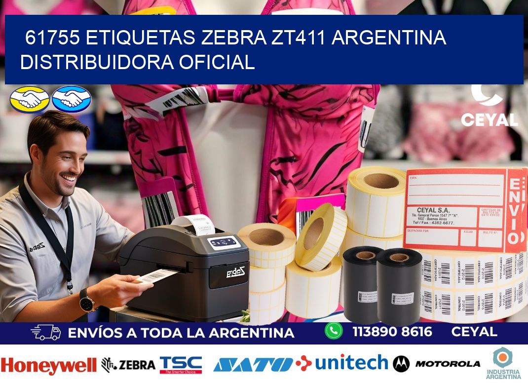 61755 etiquetas zebra zt411 argentina DISTRIBUIDORA OFICIAL