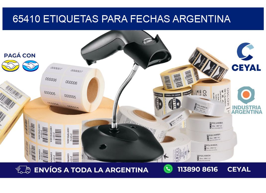 65410 ETIQUETAS PARA FECHAS ARGENTINA
