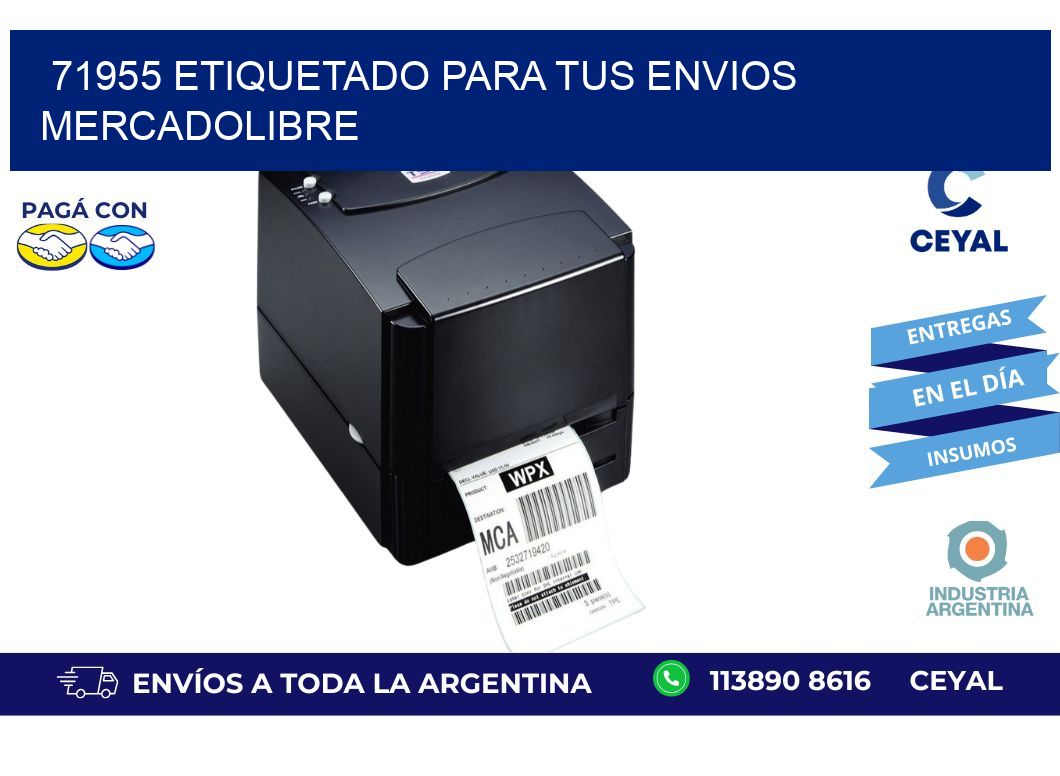 71955 ETIQUETADO PARA TUS ENVIOS MERCADOLIBRE