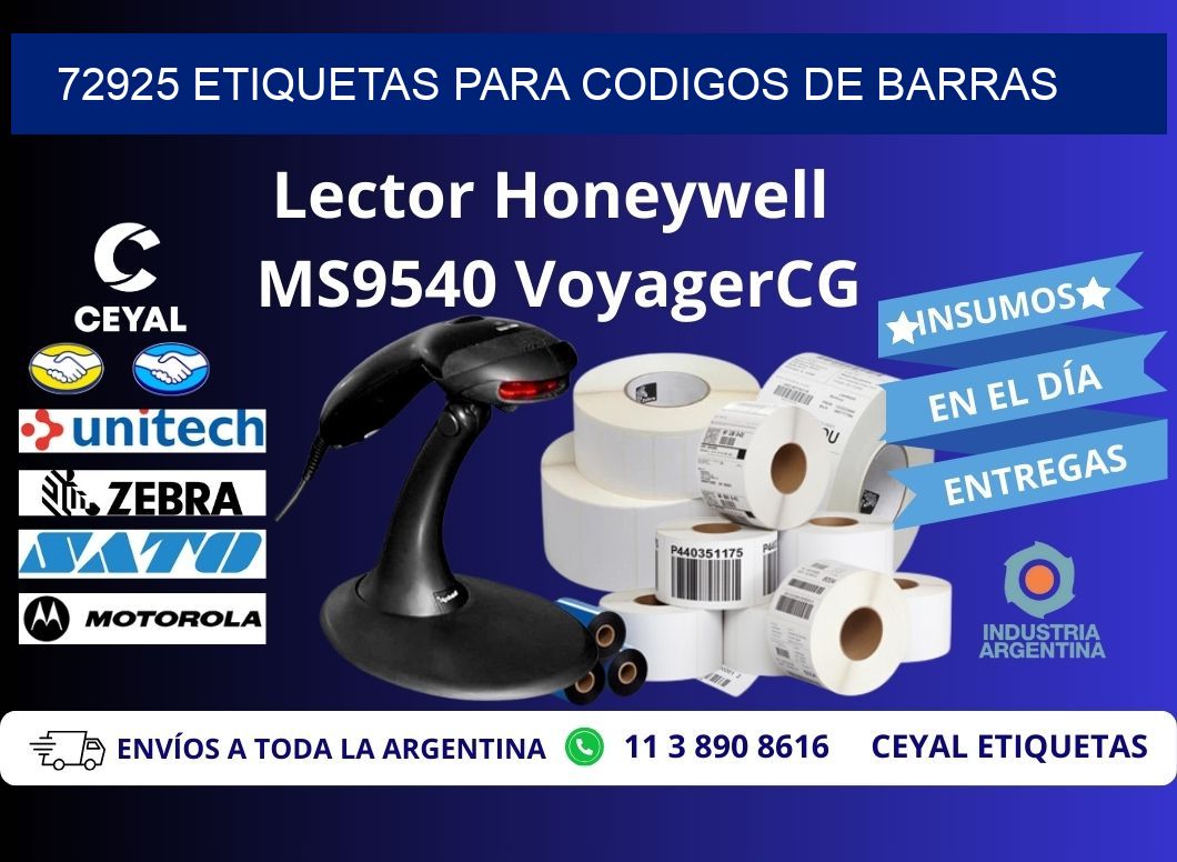 72925 ETIQUETAS PARA CODIGOS DE BARRAS