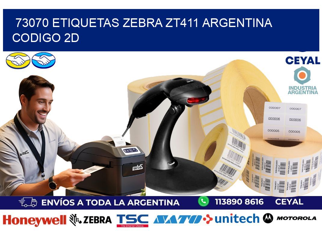73070 etiquetas zebra zt411 argentina CODIGO 2D