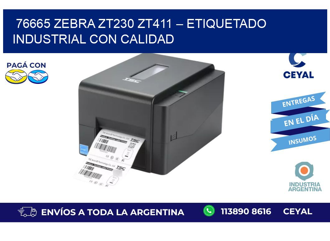 76665 Zebra ZT230 ZT411 – Etiquetado Industrial con Calidad