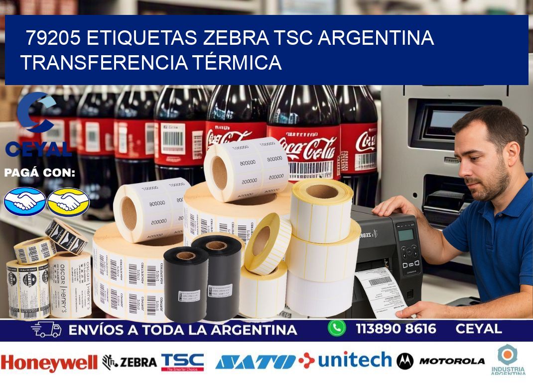 79205 etiquetas zebra tsc argentina TRANSFERENCIA TÉRMICA