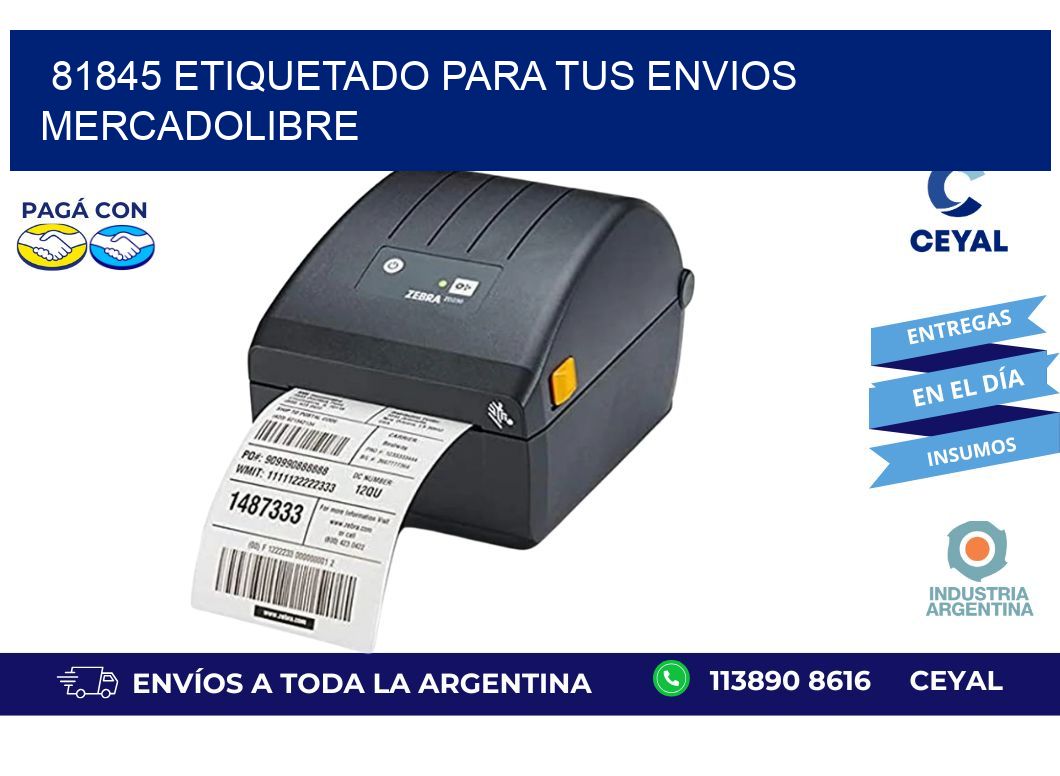 81845 ETIQUETADO PARA TUS ENVIOS MERCADOLIBRE