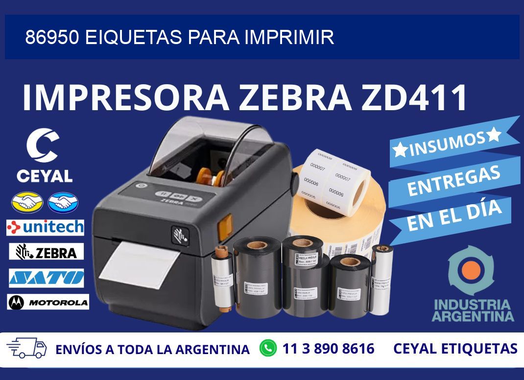 86950 EIQUETAS PARA IMPRIMIR