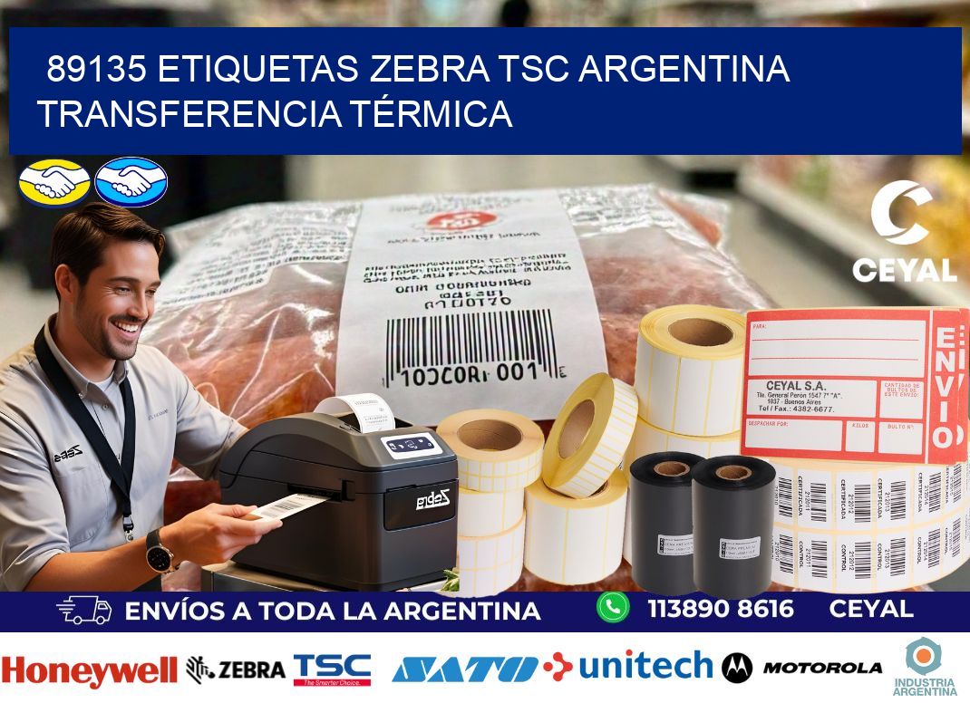 89135 etiquetas zebra tsc argentina TRANSFERENCIA TÉRMICA