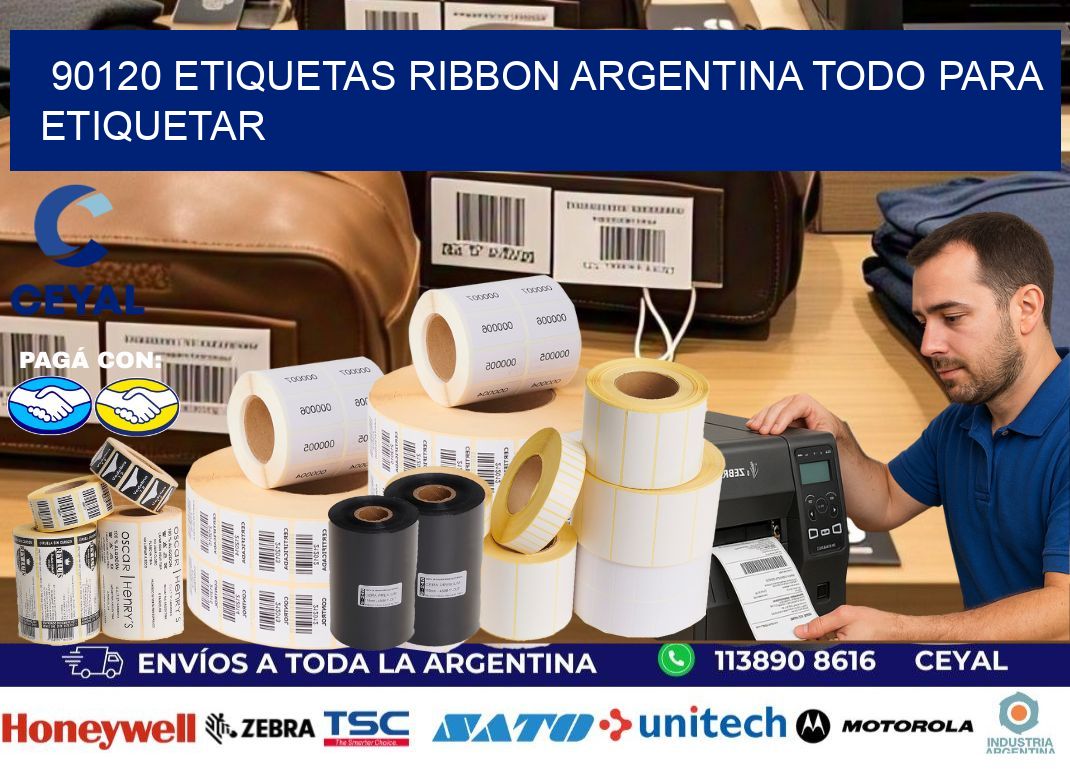 90120 etiquetas ribbon argentina TODO PARA ETIQUETAR
