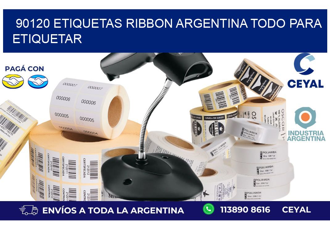 90120 etiquetas ribbon argentina TODO PARA ETIQUETAR