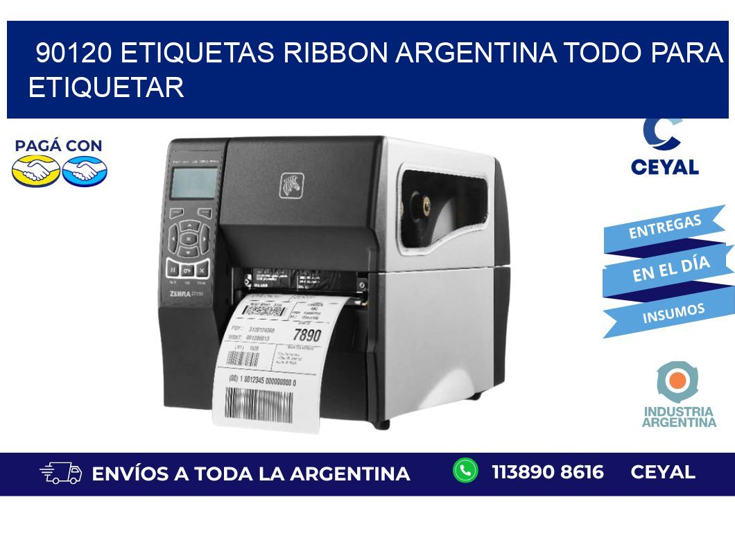 90120 etiquetas ribbon argentina TODO PARA ETIQUETAR