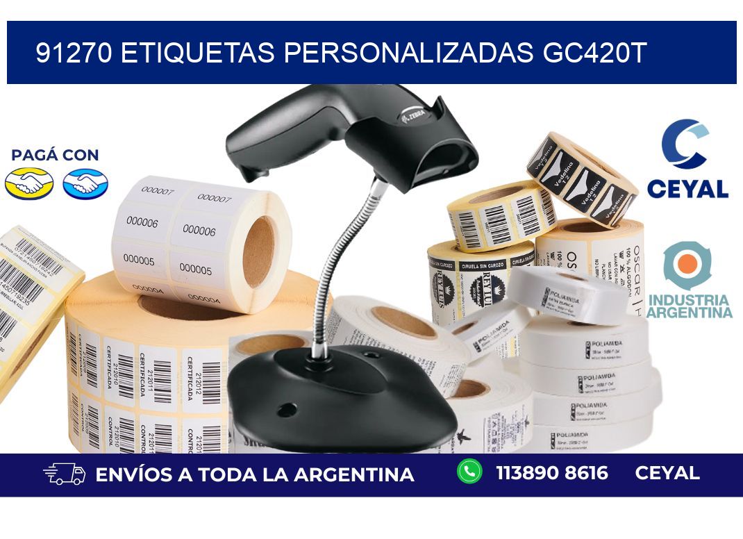 91270 ETIQUETAS PERSONALIZADAS GC420T