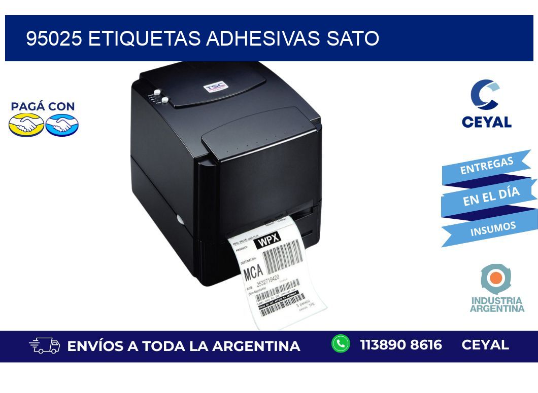 95025 ETIQUETAS ADHESIVAS SATO