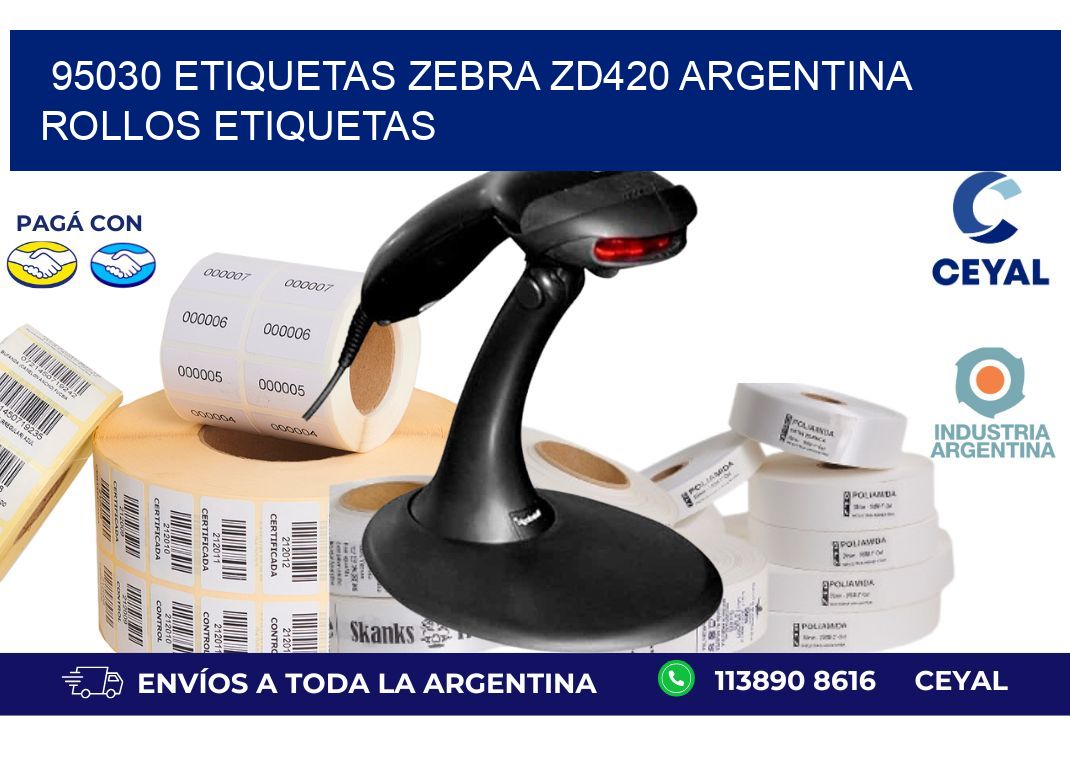 95030 etiquetas zebra zd420 argentina ROLLOS ETIQUETAS