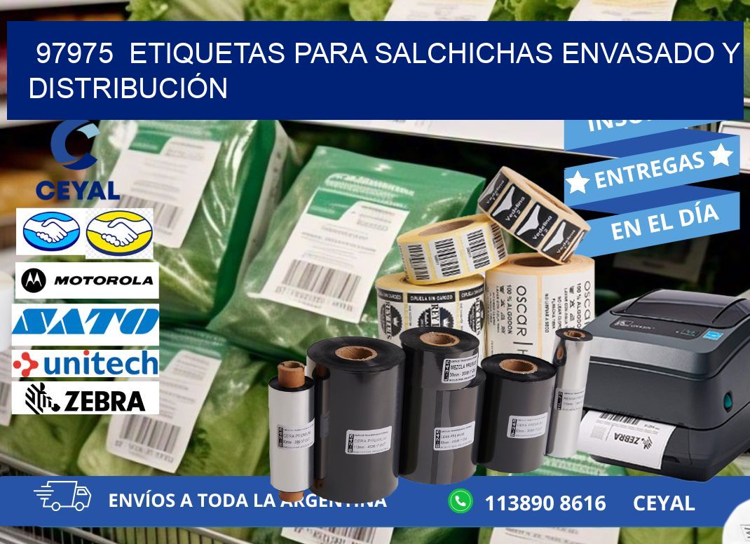 97975  ETIQUETAS PARA SALCHICHAS ENVASADO Y DISTRIBUCIÓN
