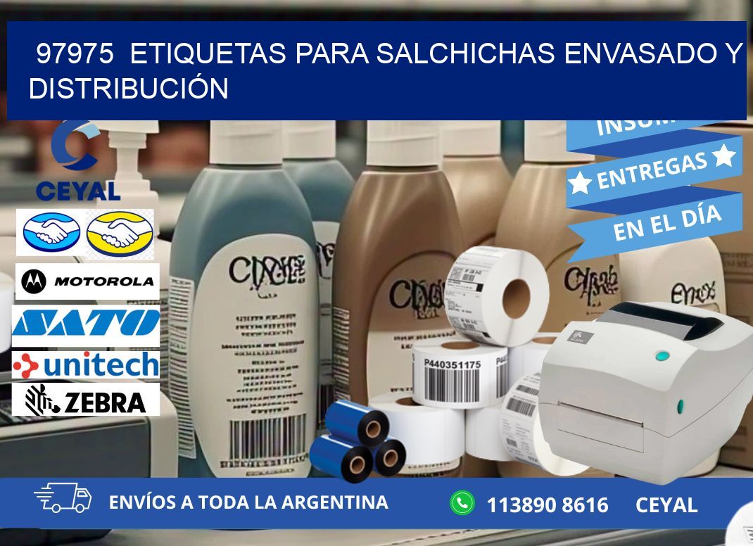 97975  ETIQUETAS PARA SALCHICHAS ENVASADO Y DISTRIBUCIÓN