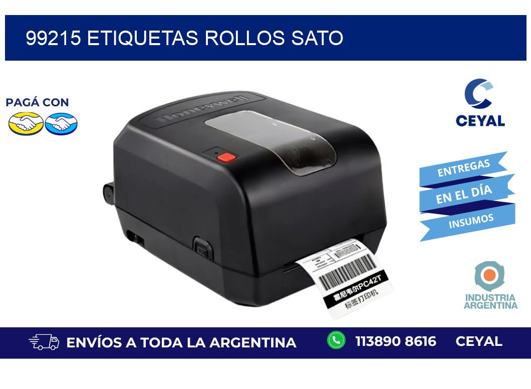 99215 ETIQUETAS ROLLOS SATO