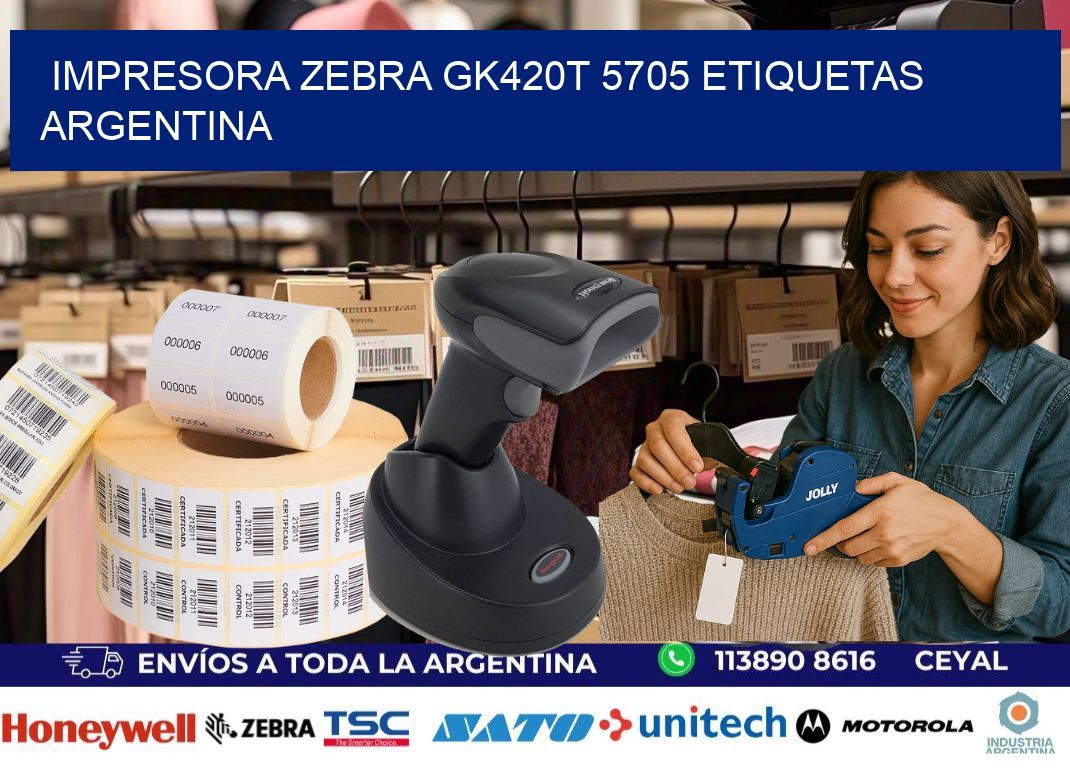 Impresora zebra gk420t 5705 etiquetas argentina