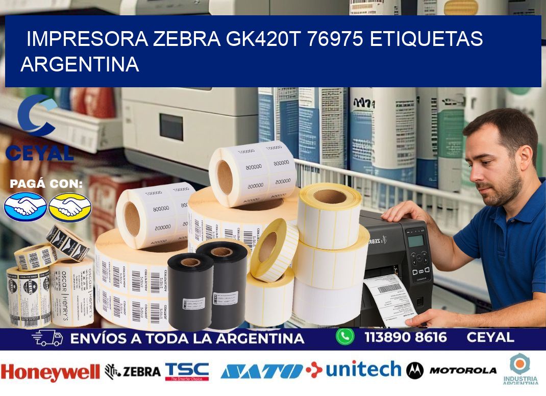 Impresora zebra gk420t 76975 etiquetas argentina
