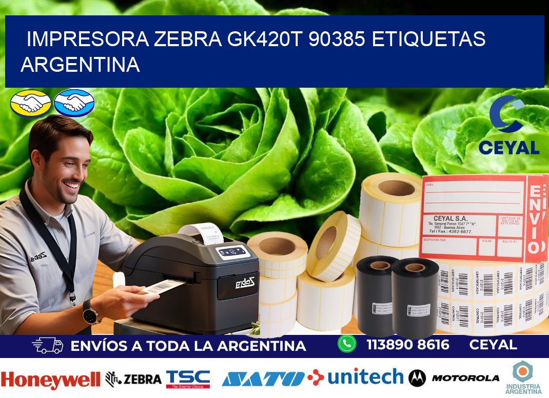 Impresora zebra gk420t 90385 etiquetas argentina