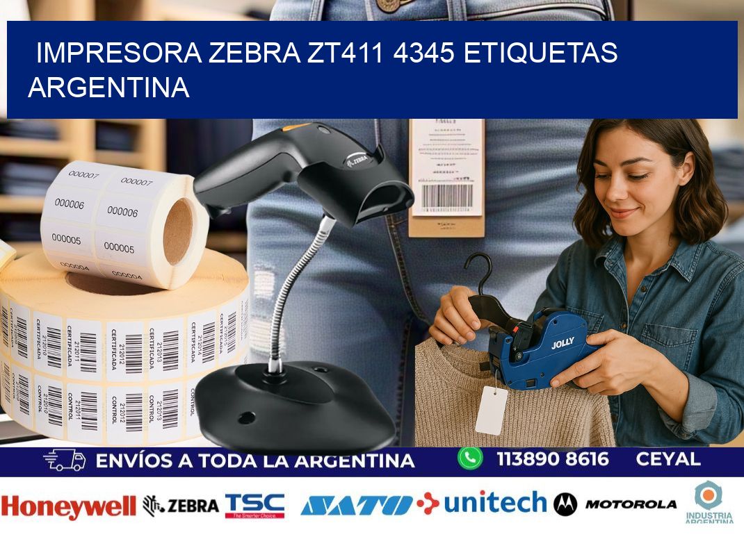 Impresora zebra zt411 4345 etiquetas argentina