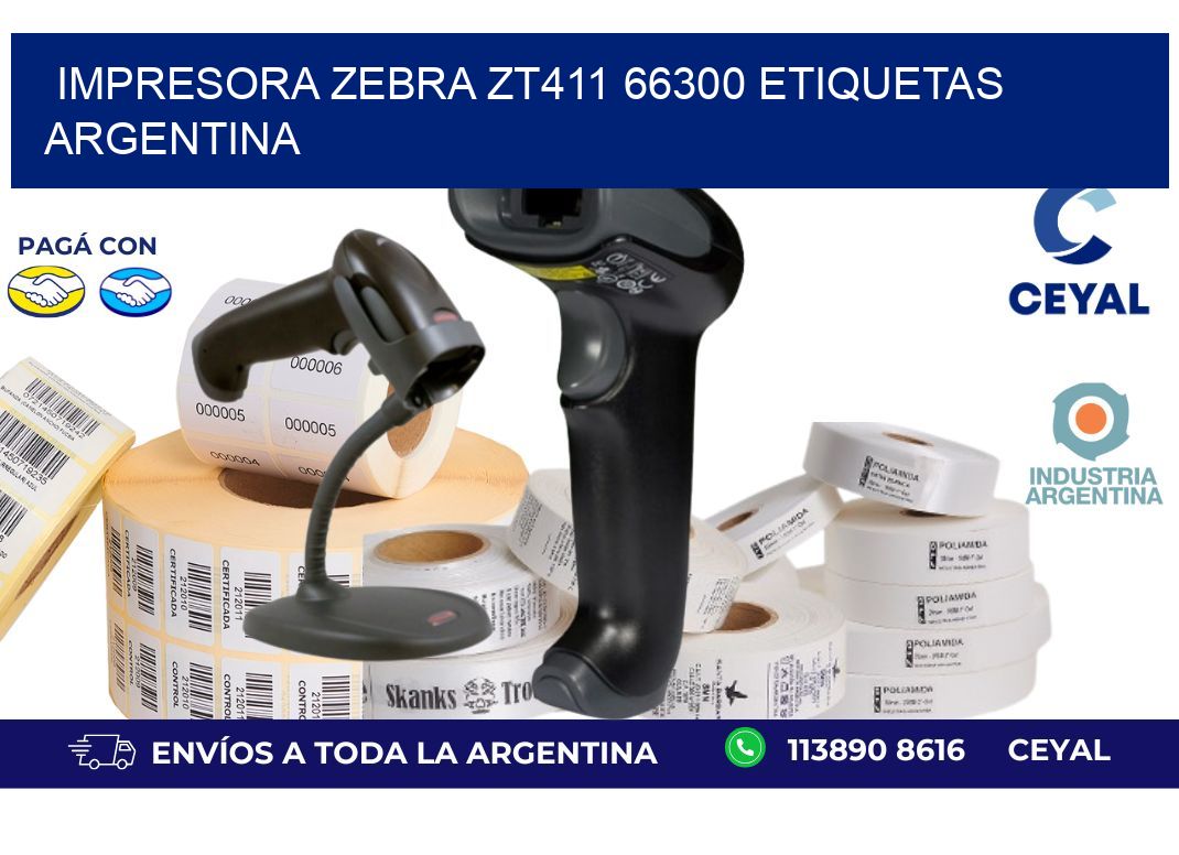 Impresora zebra zt411 66300 etiquetas argentina