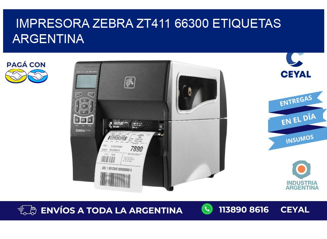 Impresora zebra zt411 66300 etiquetas argentina