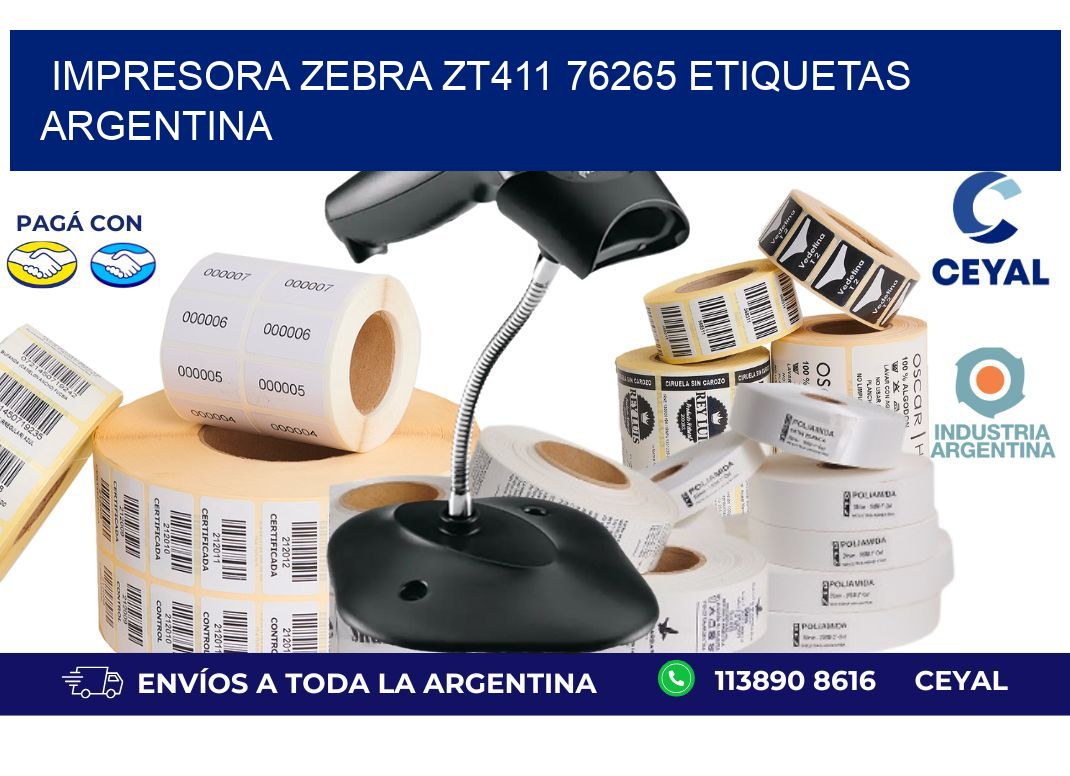 Impresora zebra zt411 76265 etiquetas argentina