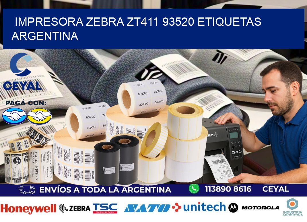 Impresora zebra zt411 93520 etiquetas argentina