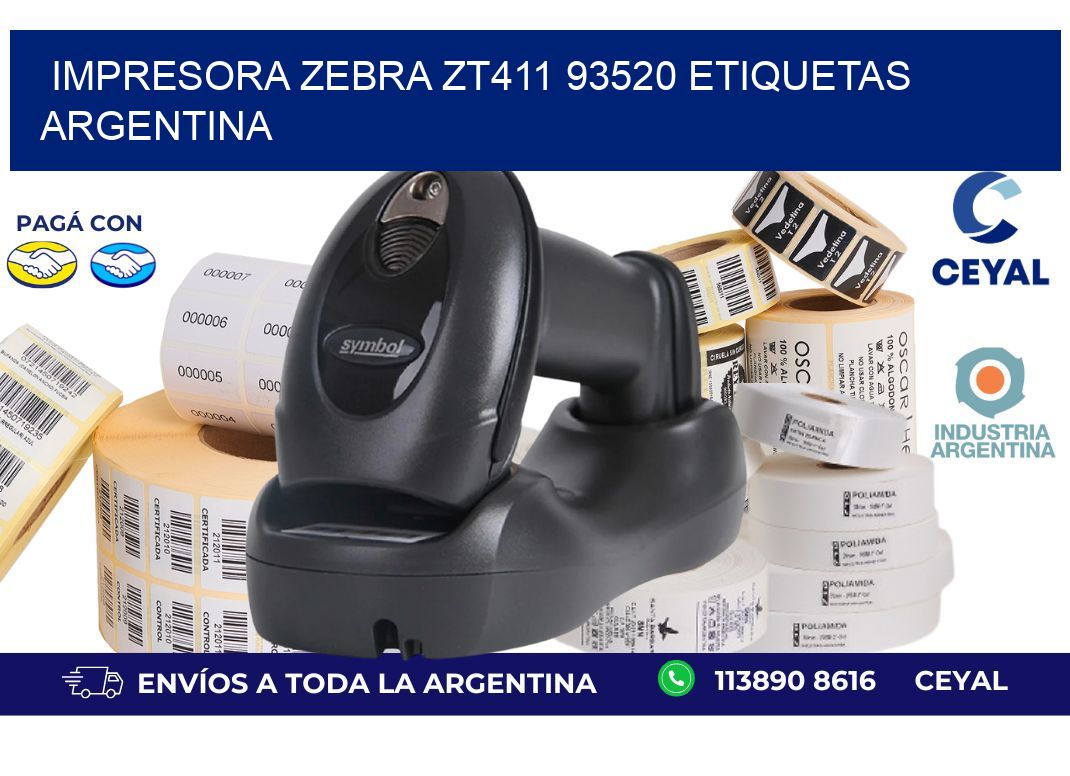 Impresora zebra zt411 93520 etiquetas argentina