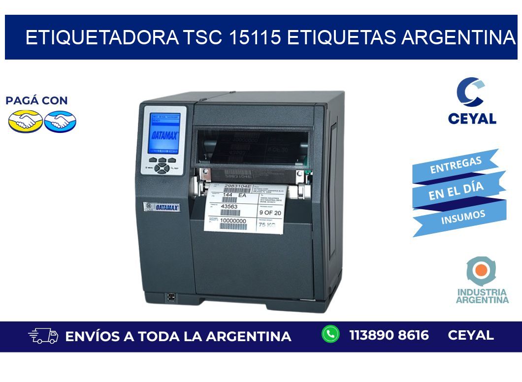 etiquetadora tsc 15115 etiquetas argentina