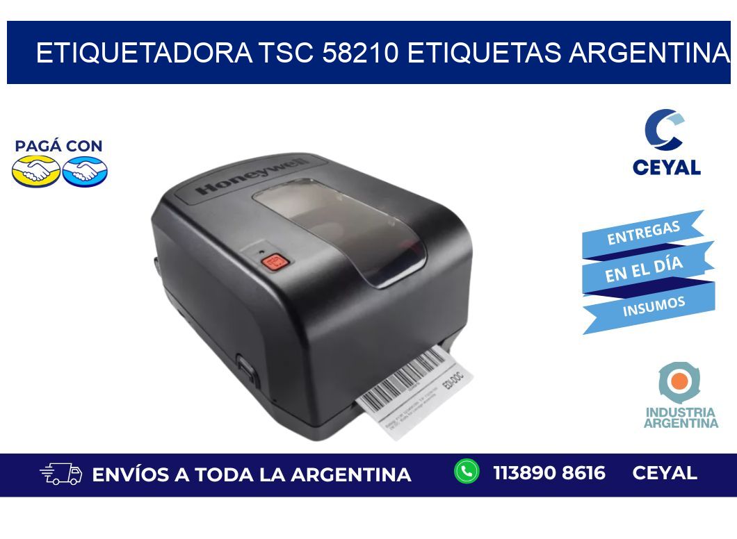 etiquetadora tsc 58210 etiquetas argentina