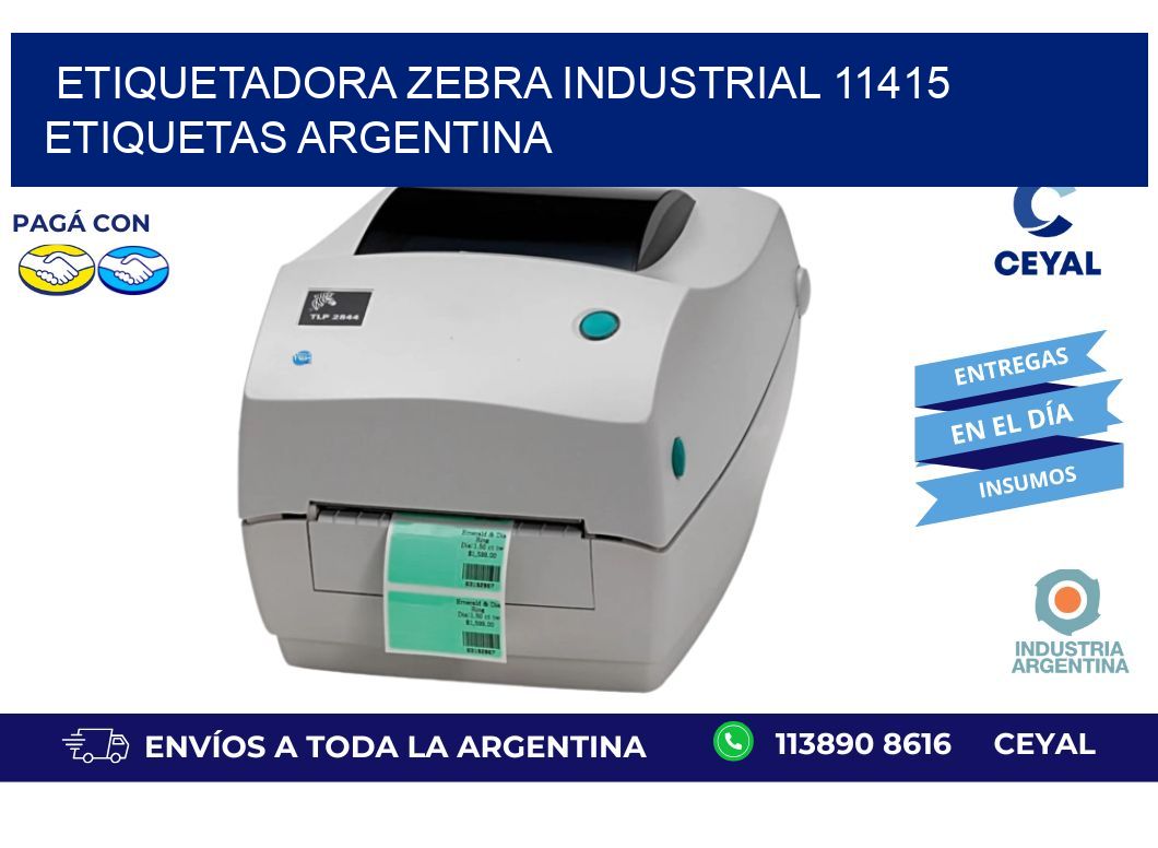etiquetadora zebra industrial 11415 etiquetas argentina