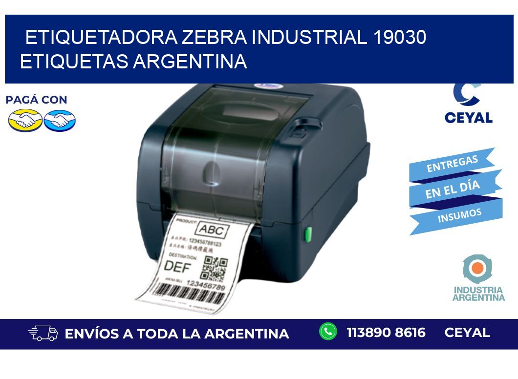 etiquetadora zebra industrial 19030 etiquetas argentina