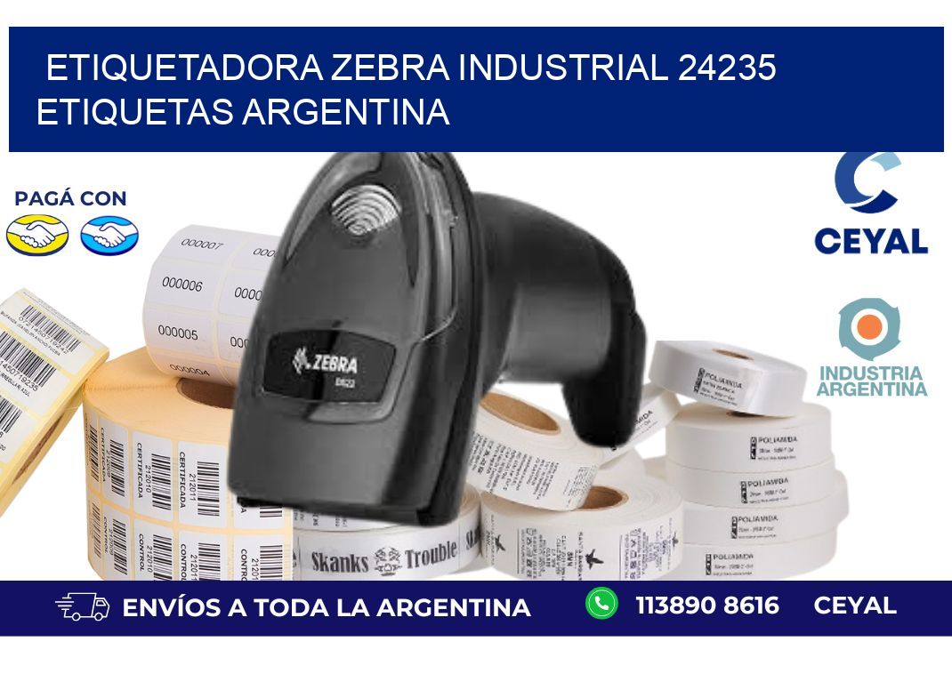 etiquetadora zebra industrial 24235 etiquetas argentina