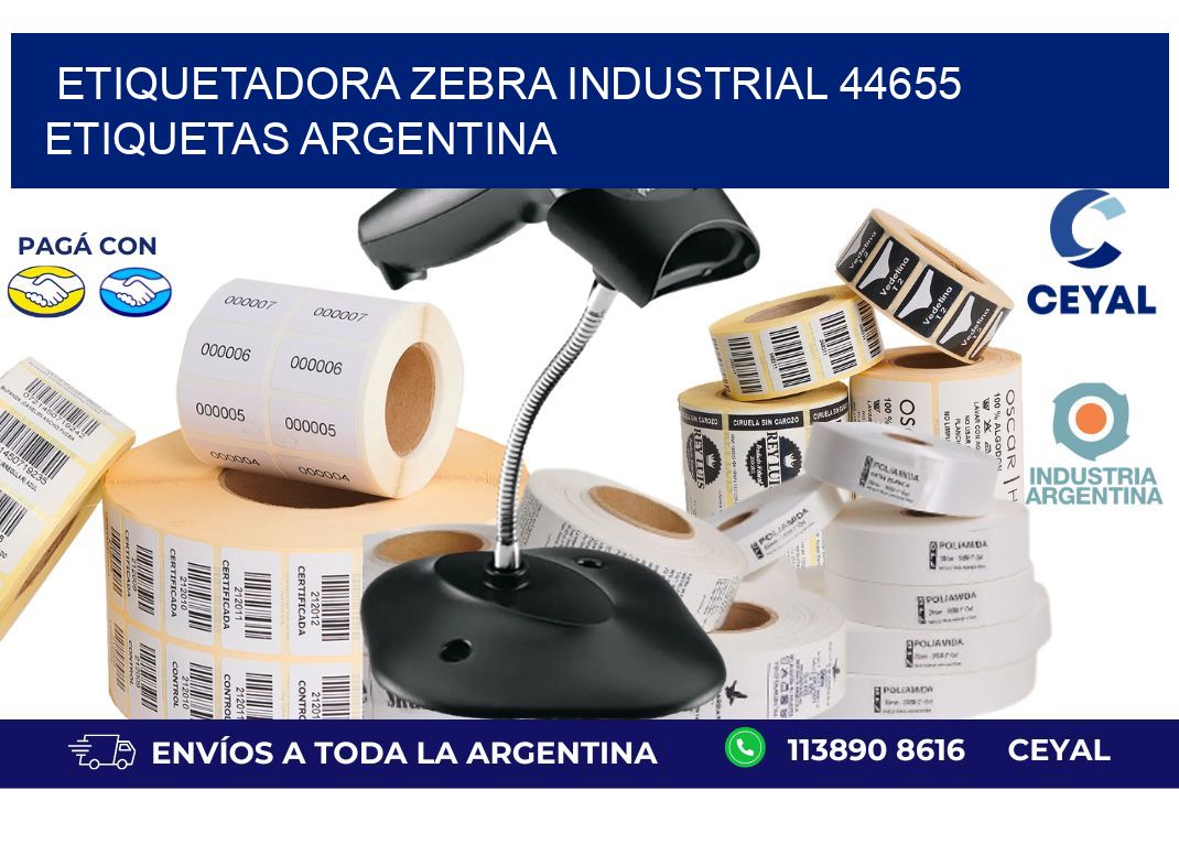 etiquetadora zebra industrial 44655 etiquetas argentina