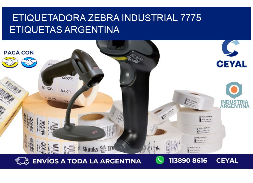 etiquetadora zebra industrial 7775 etiquetas argentina