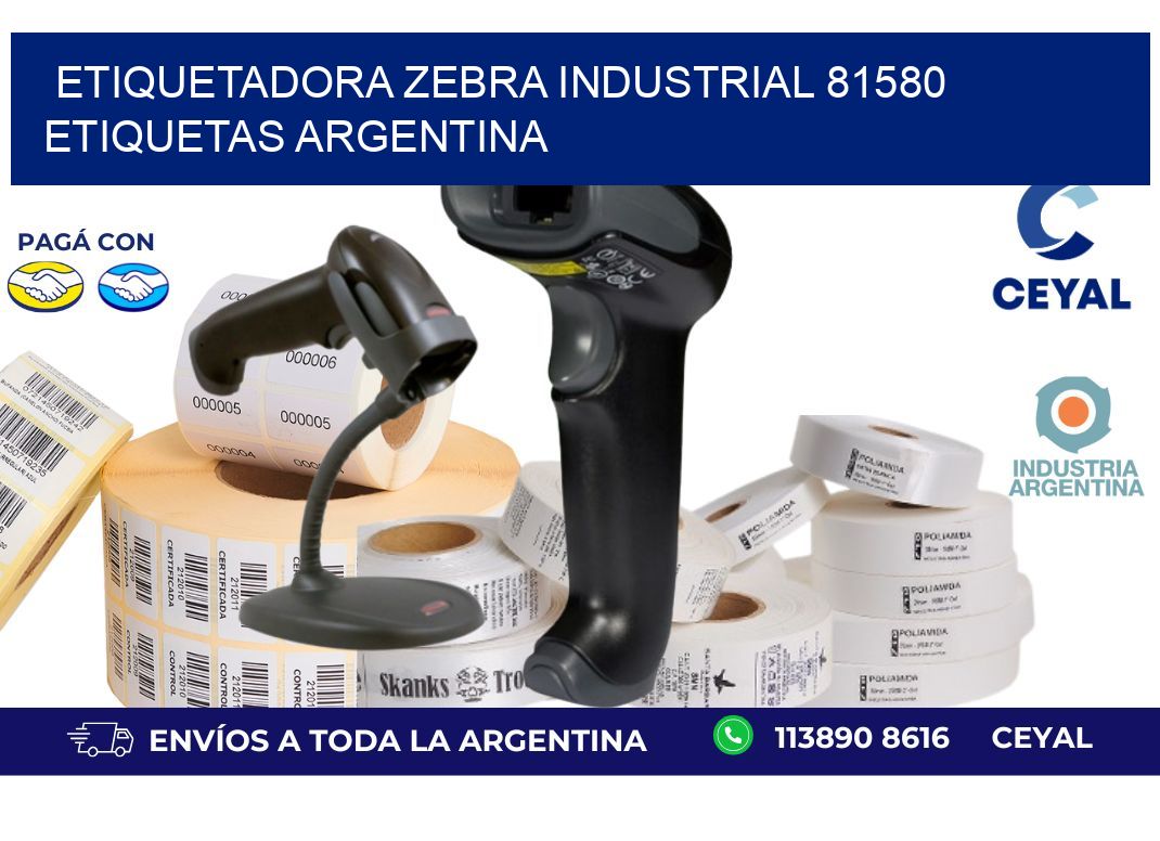 etiquetadora zebra industrial 81580 etiquetas argentina