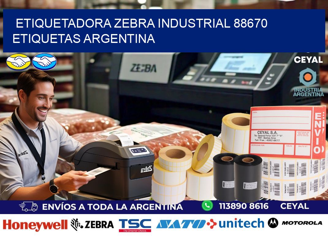 etiquetadora zebra industrial 88670 etiquetas argentina