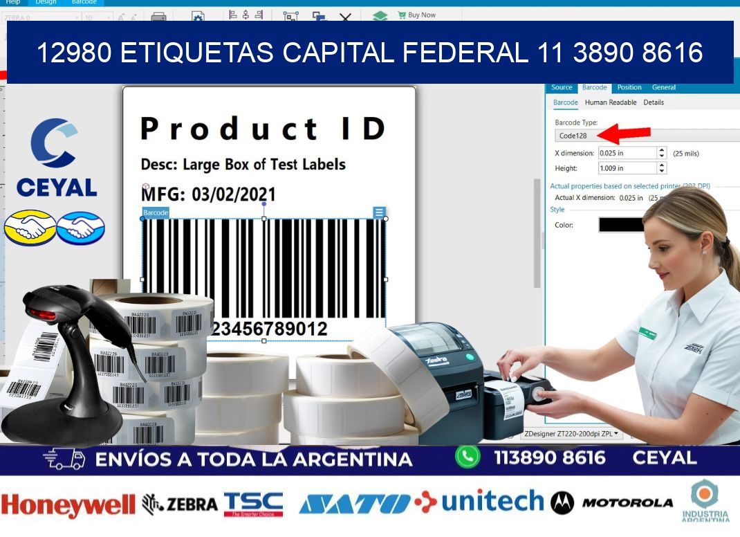 12980 ETIQUETAS CAPITAL FEDERAL 11 3890 8616