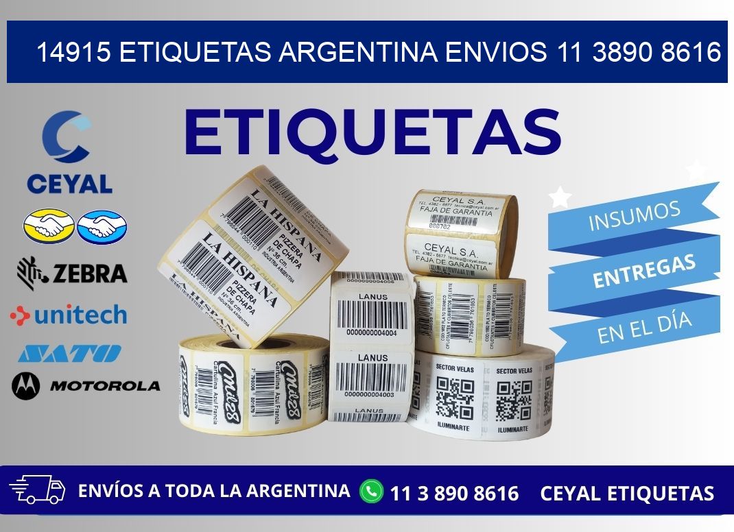 14915 ETIQUETAS ARGENTINA ENVIOS 11 3890 8616