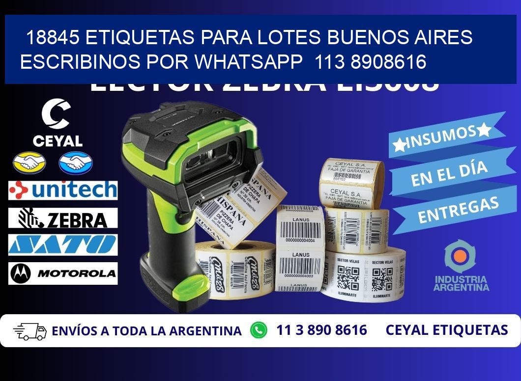 18845 ETIQUETAS PARA LOTES BUENOS AIRES ESCRIBINOS POR WHATSAPP 113 8908616