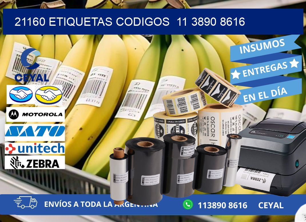 21160 ETIQUETAS CODIGOS  11 3890 8616