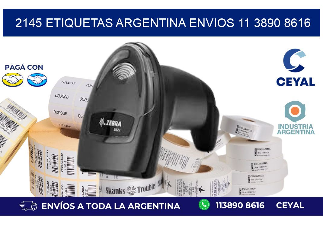 2145 ETIQUETAS ARGENTINA ENVIOS 11 3890 8616