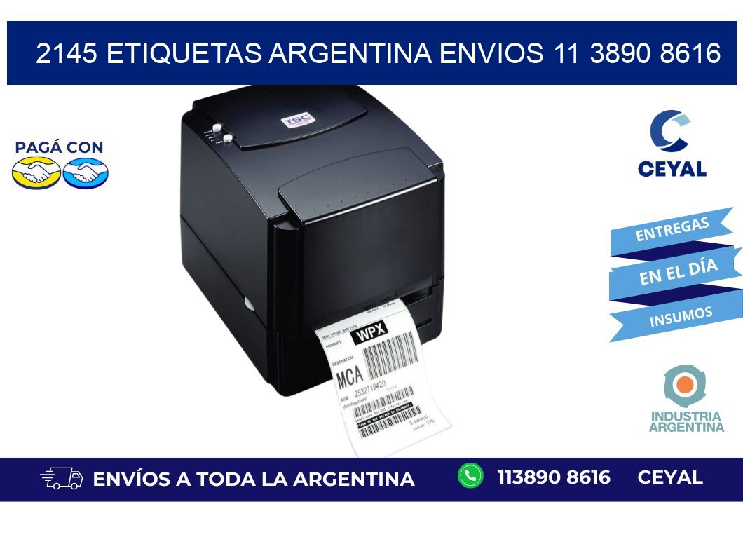 2145 ETIQUETAS ARGENTINA ENVIOS 11 3890 8616